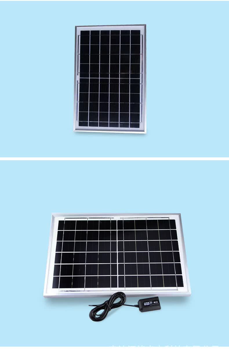 千奇梦10w瓦稳压器太阳能电池板单晶6v发电多晶光伏系统户外充电板ce