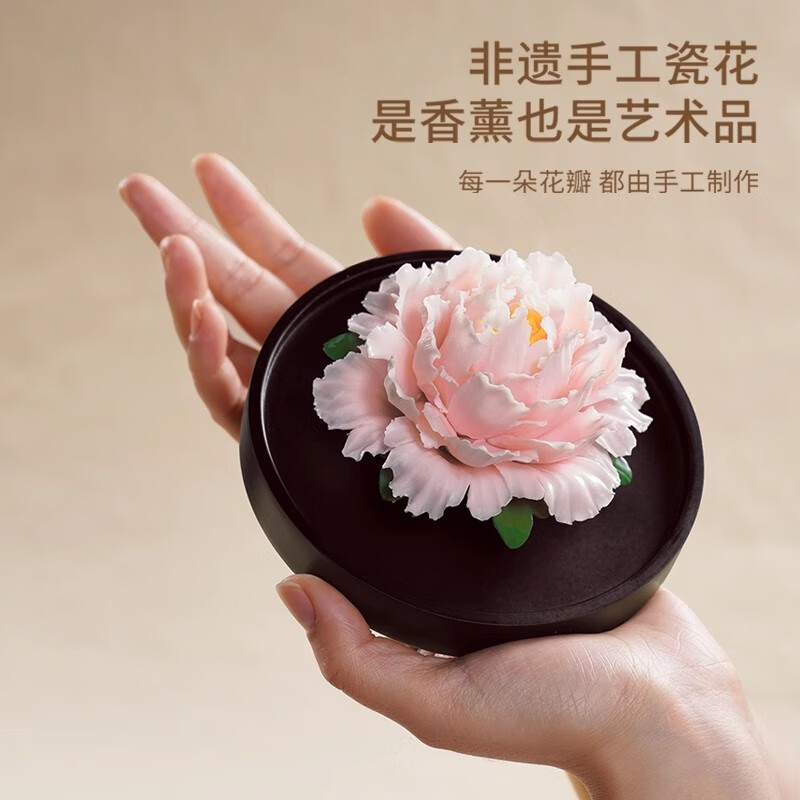 BOSSY非遗手捏国潮牡丹瓷花茶宠限定中国风创意永生花礼盒女神节礼物 【亮丽富有】洛阳黄牡丹瓷花礼盒