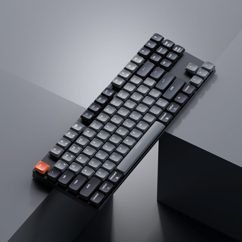 keychron渴创 K1X 机械键盘 无线蓝牙键盘 客制化键盘 矮轴办公键盘 87键Mac键盘 超薄机身设计 四层内填充 K1X (六代) 可插拔 RGB 香蕉轴