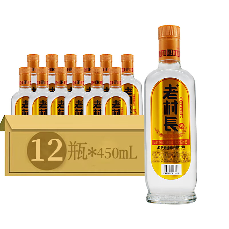 丰收 老村长 白酒香聚 东北白酒 醇香淡雅 绵甜柔顺 40度 450ml 42度