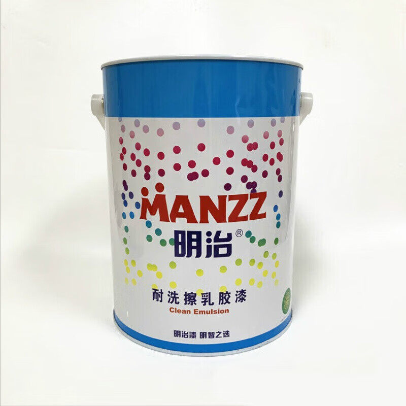 明治耐擦洗白色哑光墙面漆(7kg/罐)乳胶漆白色内墙自刷环保涂料 广东