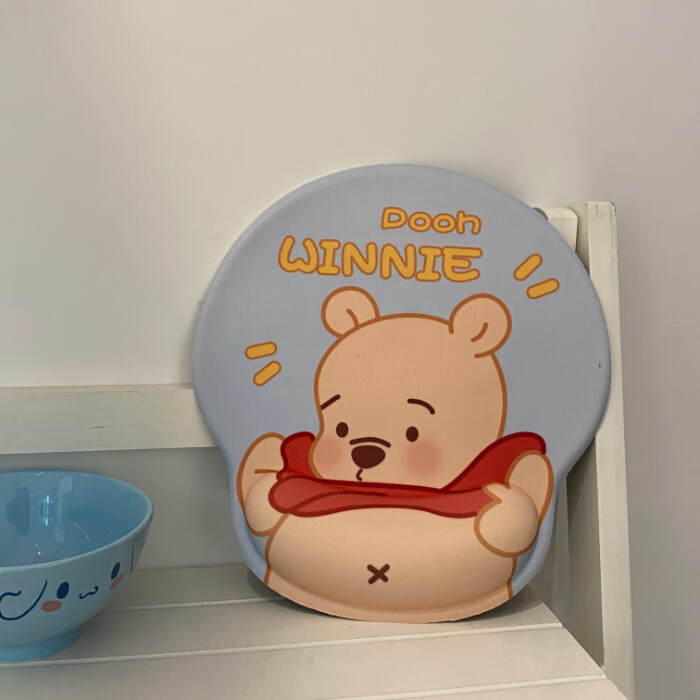 韩国ins风可爱卡通大肚子小熊鼠标垫办公室桌面鼠标防滑垫护腕垫 熊