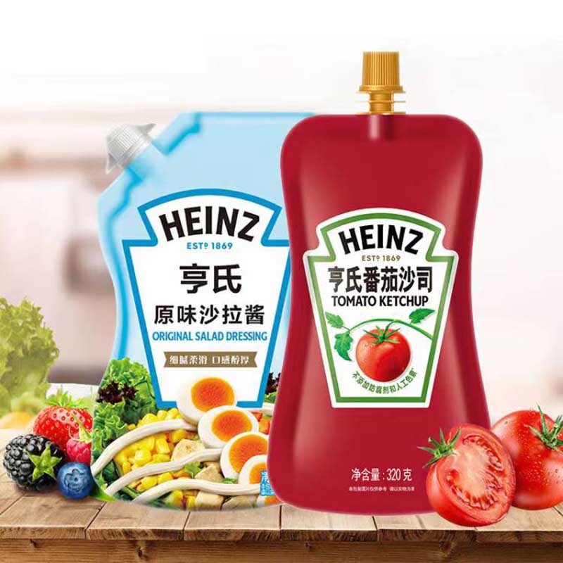 亨氏(heinz) 番茄沙司320g 沙拉酱 两件套装组合装 原味沙拉酱200g