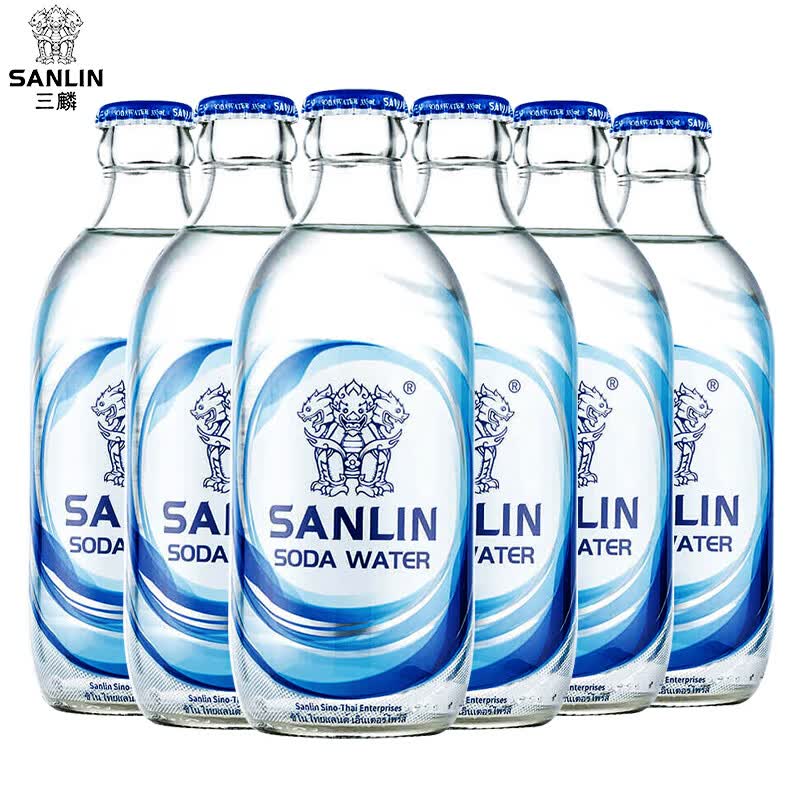 三麟无糖苏打水饮料整箱原味/白桃/海盐0糖0卡0脂气泡水335ml 原味 335mL*6瓶