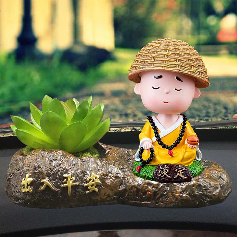 仿真花多肉摇头小和尚【淡定】