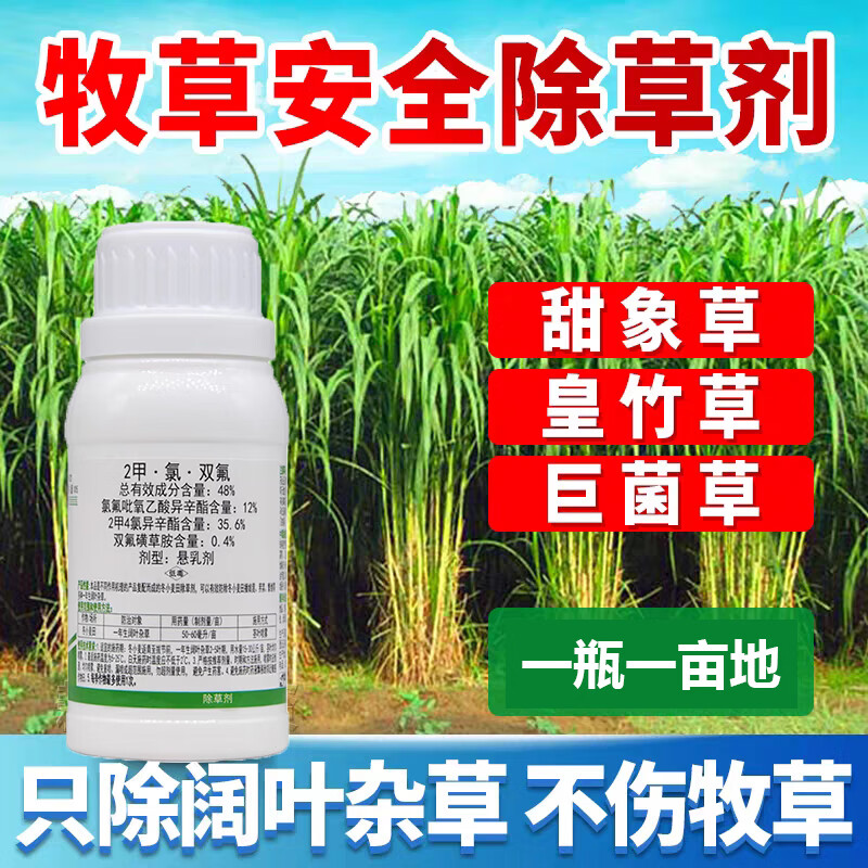 皇竹草甜象草黑麦草高丹草巨菌草墨西哥玉米草牧草田地专用除草剂 80g