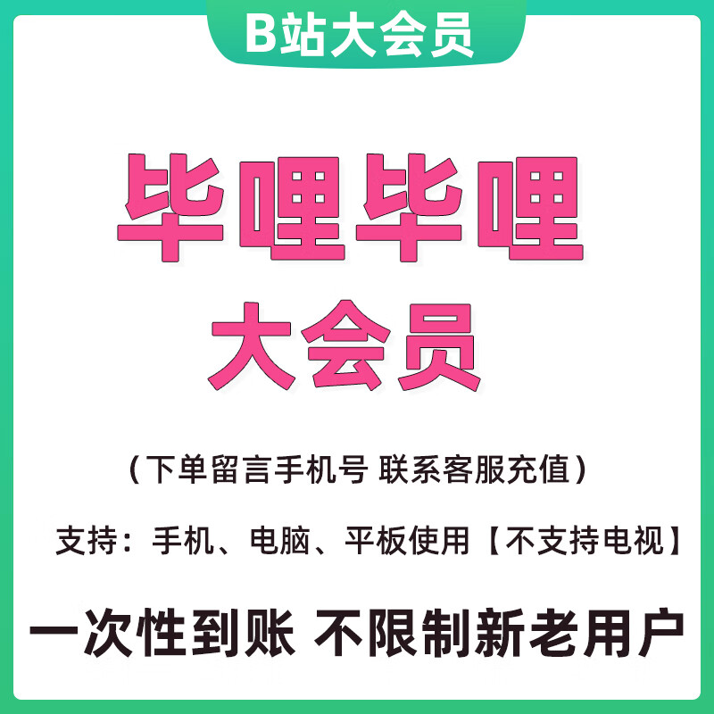 哔哩哔哩大会员1年12个月bili毕里毕里大会员B站哔哩哔哩vip年卡 哔哩大会员年卡