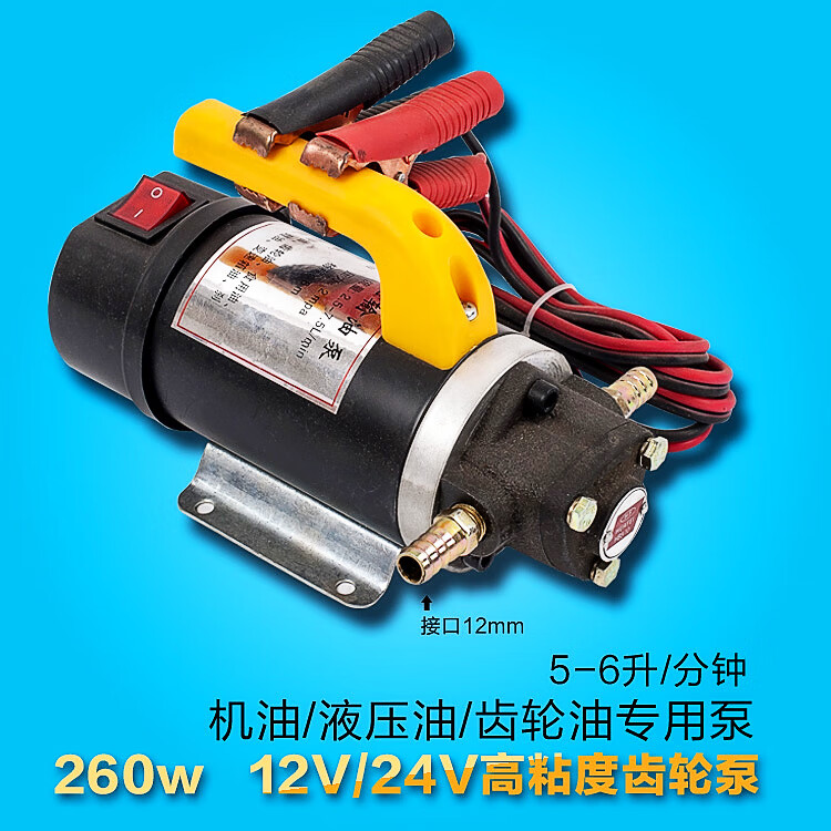 自吸齿轮油泵高粘度抽油泵12v/24v/220v电动抽油泵机油/液压油泵 12v2
