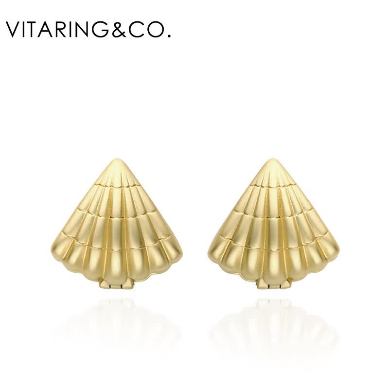 VITARING【花少5同款】耳钉耳环复古耳饰金色个性时尚小众设计 雾金工艺属于什么档次？
