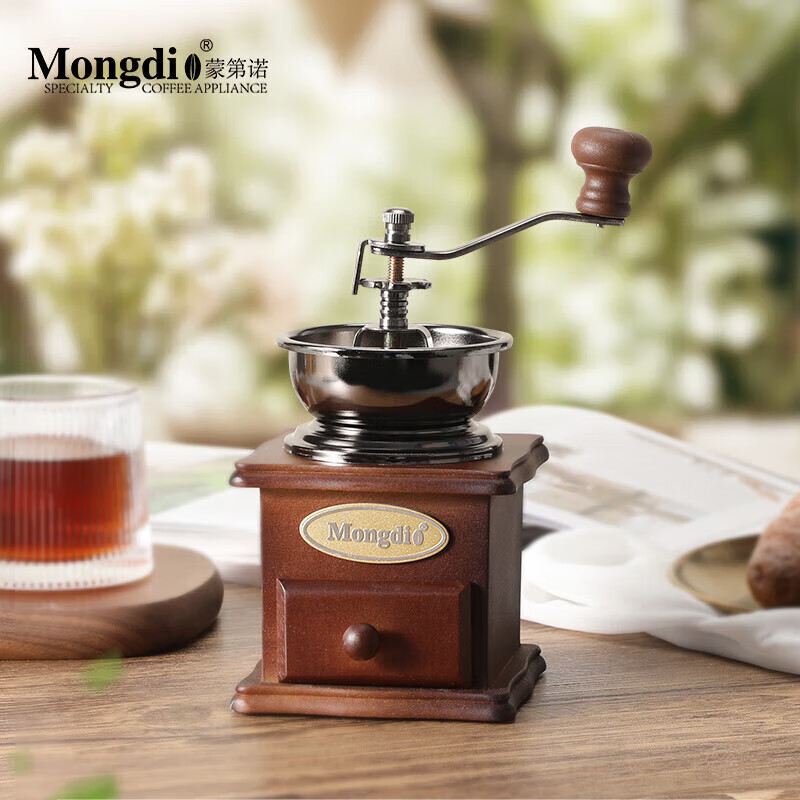 Mongdio手摇磨豆机小型家用咖啡豆研磨机手磨咖啡机