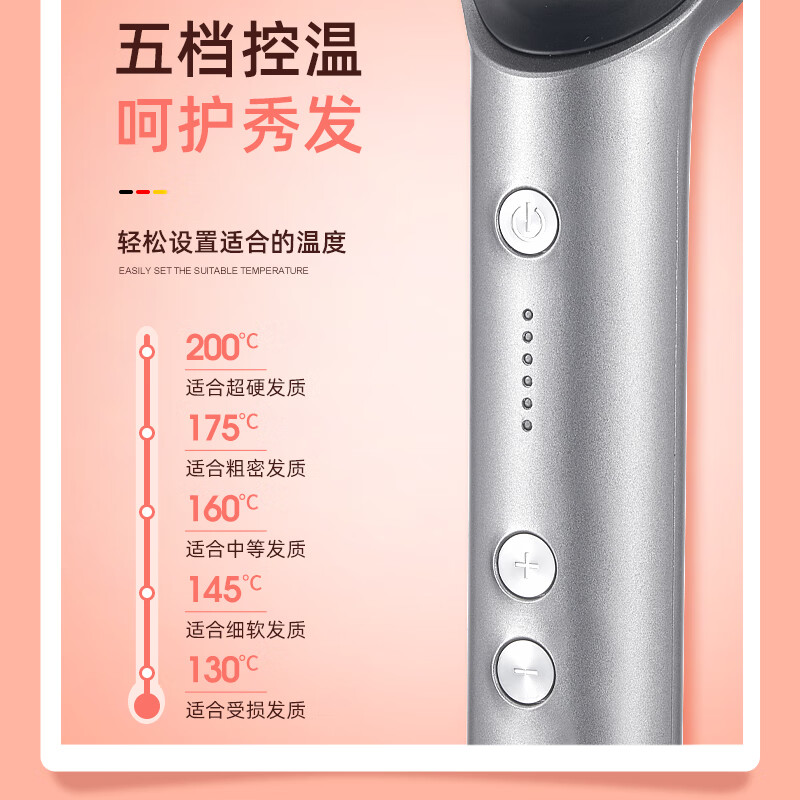 Gerllo直发梳内扣短头发蓬松神器造型梳子卷发棒两用不伤发懒人直发梳新年元旦礼物 KR-Z05灰色 120mm