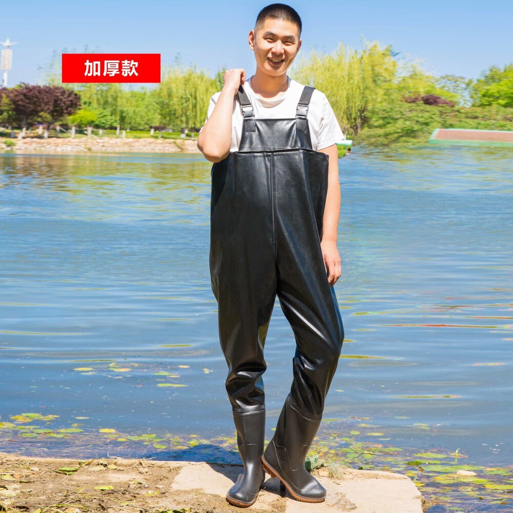 特奇玛捞鱼下水裤大码涉水服大号水叉裤捉鱼打鱼男士背带水裤插秧钓鱼