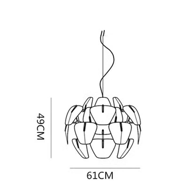 卡心意式餐厅吊灯高端现代简约创意个性意大利设计师款松果装饰吊灯