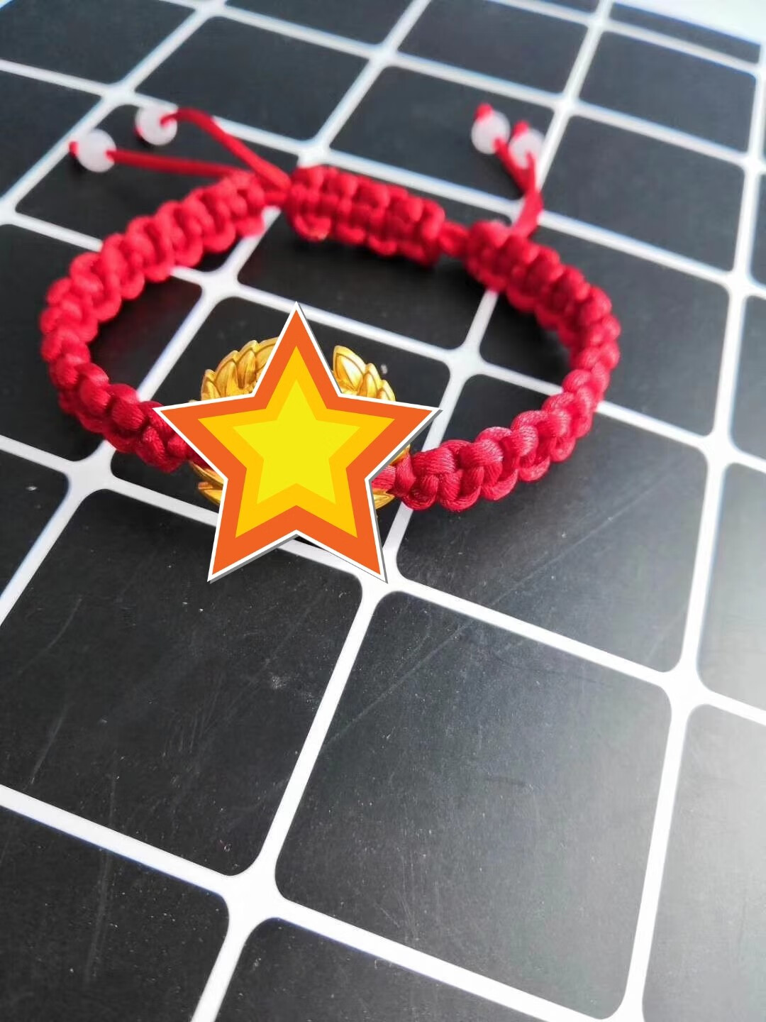 彬清手链编织绳军恋情侣生肖五角星兵哥哥送女朋友情人节手链礼物