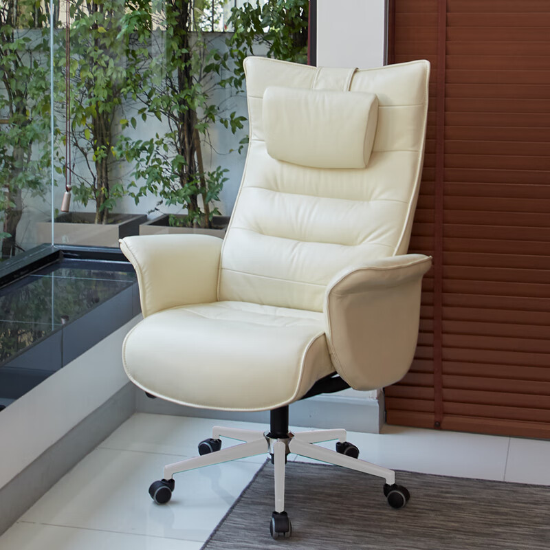 ZEDERE家德瑞特兰托牛皮原装进口商务椅 象牙白 头层牛皮 京东折扣/优惠券