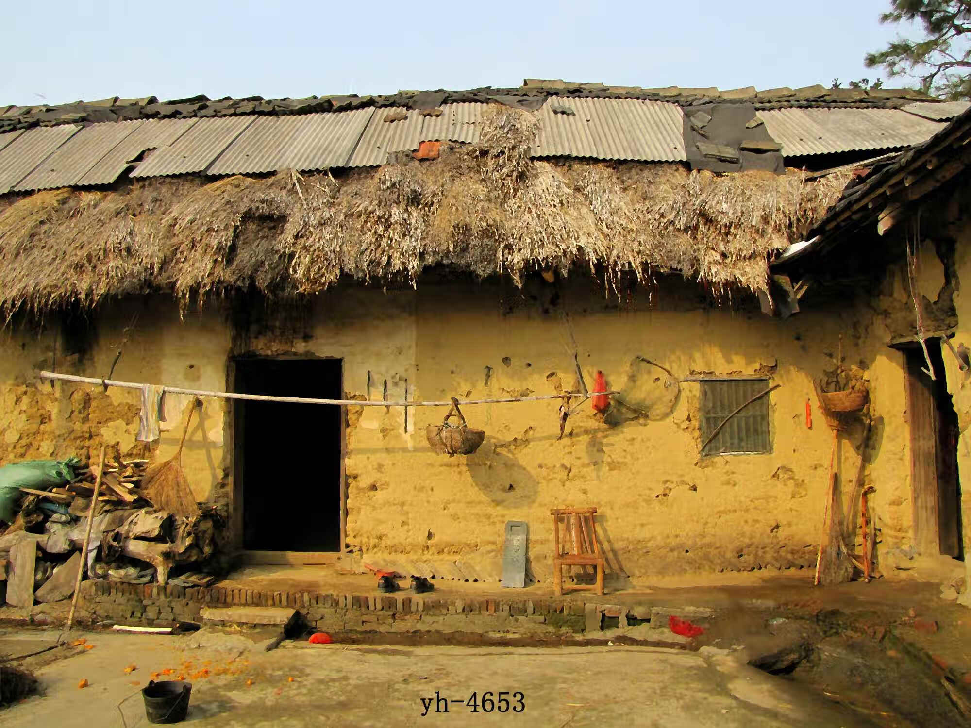 芍萌农村老房子背景布3d主播直播间装饰背景布网红拍视频农村风景老房