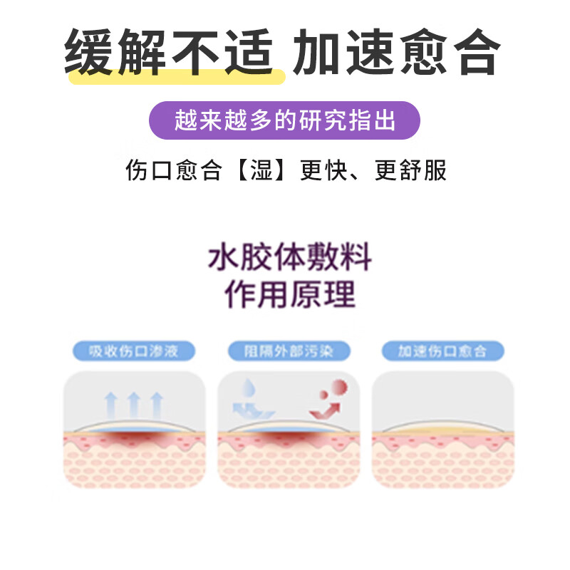 菩乐家水胶体创可贴痘痘贴人工皮隐形创口贴防水止血低致敏儿童针孔贴 水胶体创口贴1袋（9贴装）