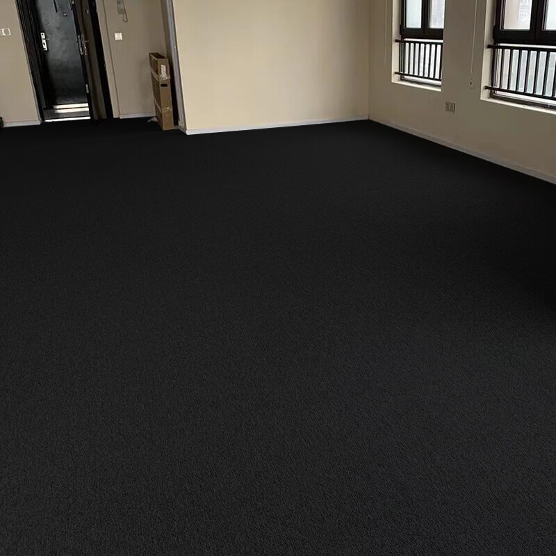 隔音吸音静音加厚地毯纯黑色地毯影音室吸光背面毯 纯黑色 定制尺寸