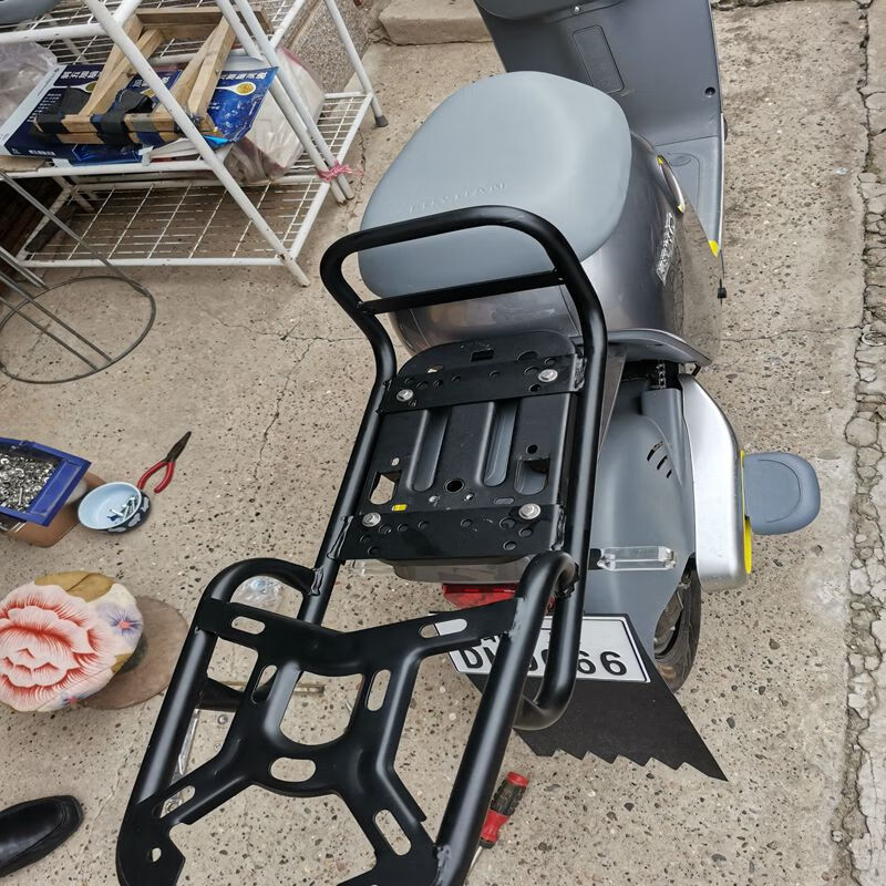 苛鱼适配绿源inno5配件电动车inno7改装后尾架后尾箱后备箱储物置物箱