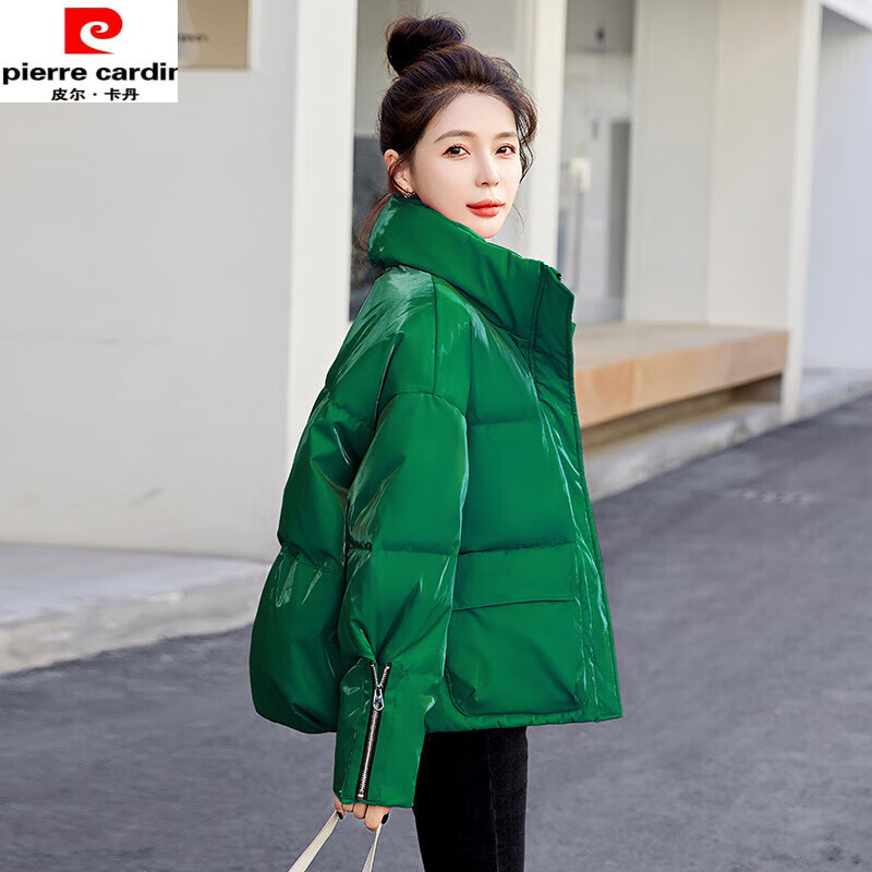 皮尔卡丹(pierre cardin)服短款女年轻款小个子保暖时尚立领轻便外套