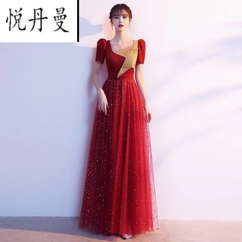 曼中老年合唱团演出服大合唱长裙主持独唱指挥合唱服礼服表演服 款式1