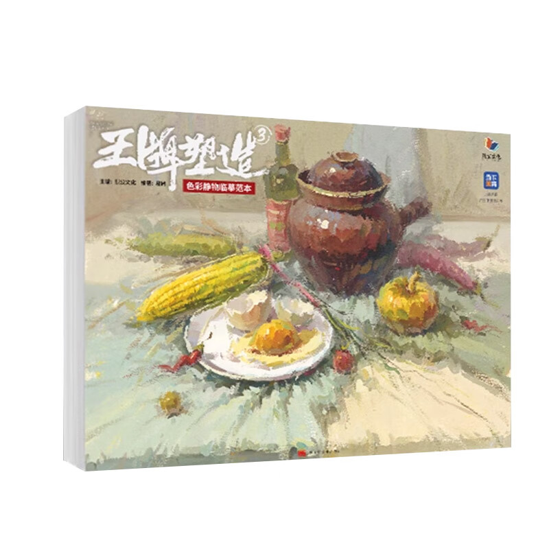 王牌塑造3色彩静物临摹范本易路水粉画教程2024烈公美术基础入门绘画