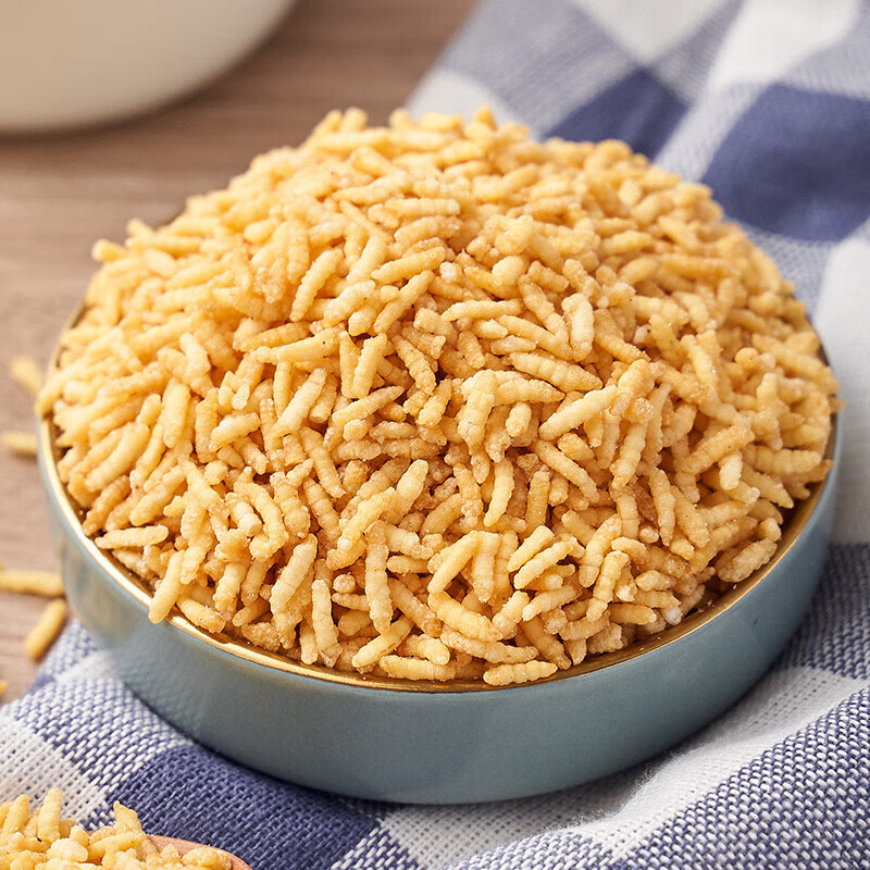 八只金猫风味炒米原味脆米炸米零食休闲小吃 风味炒米500g*2罐【牛肉