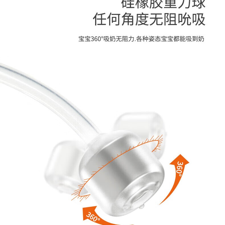 日康（rikang）儿童水杯 学饮杯宝宝鸭嘴杯 Tritan带重力球手柄  红色鸭嘴杯 180ml 赠替换鸭嘴*1