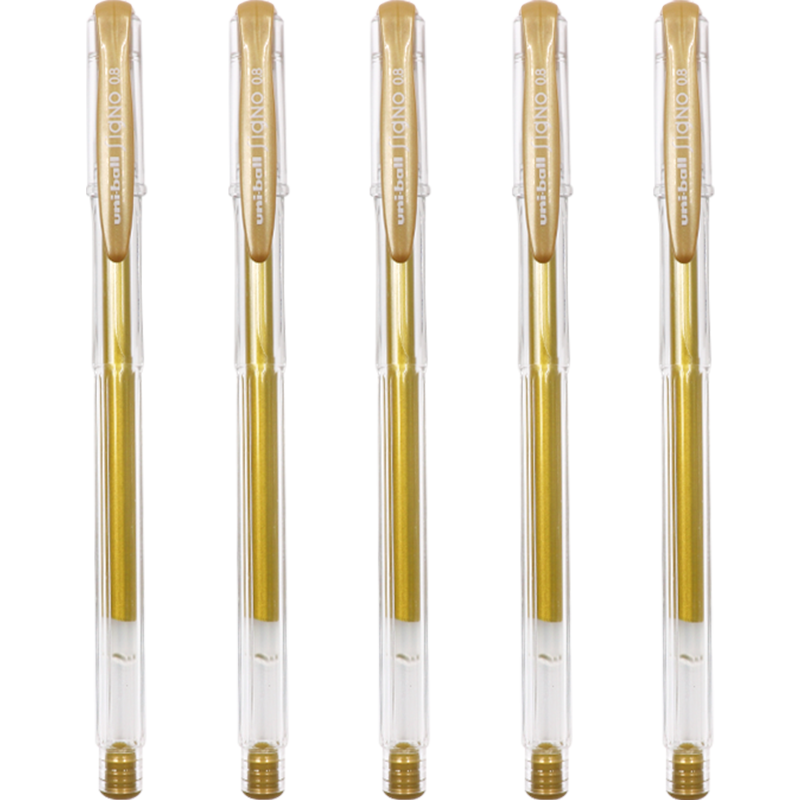 三菱(UNI)UM-100:舒适书写，金色外观，性价比超高的中性笔