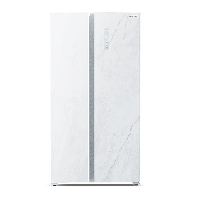 澳柯玛（AUCMA）609升对开门冰箱双开门冰箱家用一级能效变频无霜大冷冻玻璃面板 冰珀白 以旧换新 BCD-609WPGNEV
