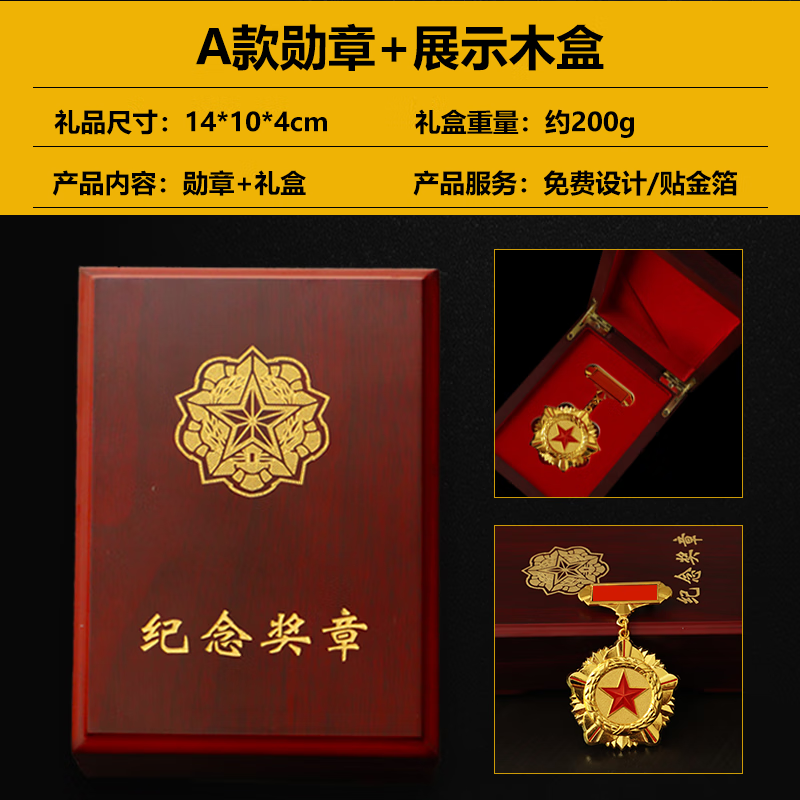 四有优秀士兵奖章老兵会退休礼物纪念礼品定做纪念定制勋章晟罔 a款