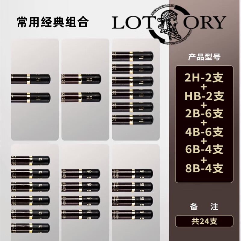 ����ͷ��lotory�� ����ͷǦ�������տ���������д�滭Ǧ��������д����רҵд���滭��ɫǦ�ʳ�ѧ�� ������װ�Ƽ���24֧����Ǧ�ʡ� 32.4Ԫ