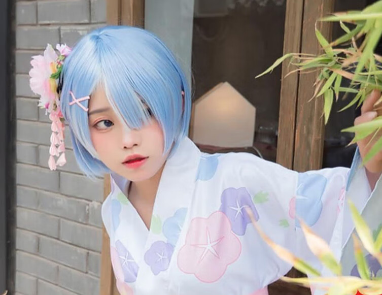 smotouch mud高档现货】新款蕾姆cosplay服女装拉姆和服浴衣雷姆花祭