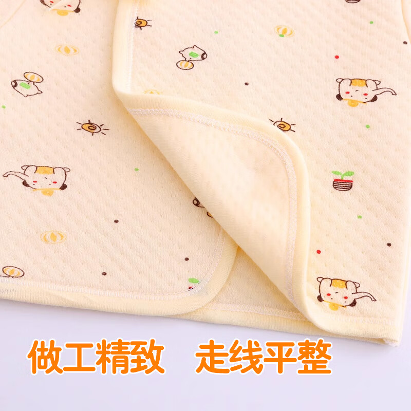 糖贝新生婴儿宝宝衣服分体套装秋冬保暖纯棉三层夹棉男女宝内衣和尚服 粉色小象-【保暖套装】 59cm（1-3个月） 体重8-12斤