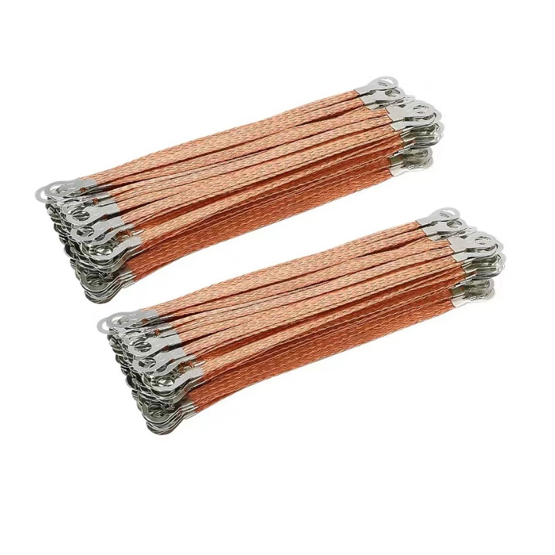 郦狼桥架接地线铜编织带铜扁线电箱门配电柜过门跨接连接线软铜线地线