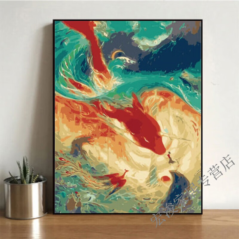 油画成人手工减压名画戴珍珠耳环的少女填充画可爱女孩 gt045大鱼海棠