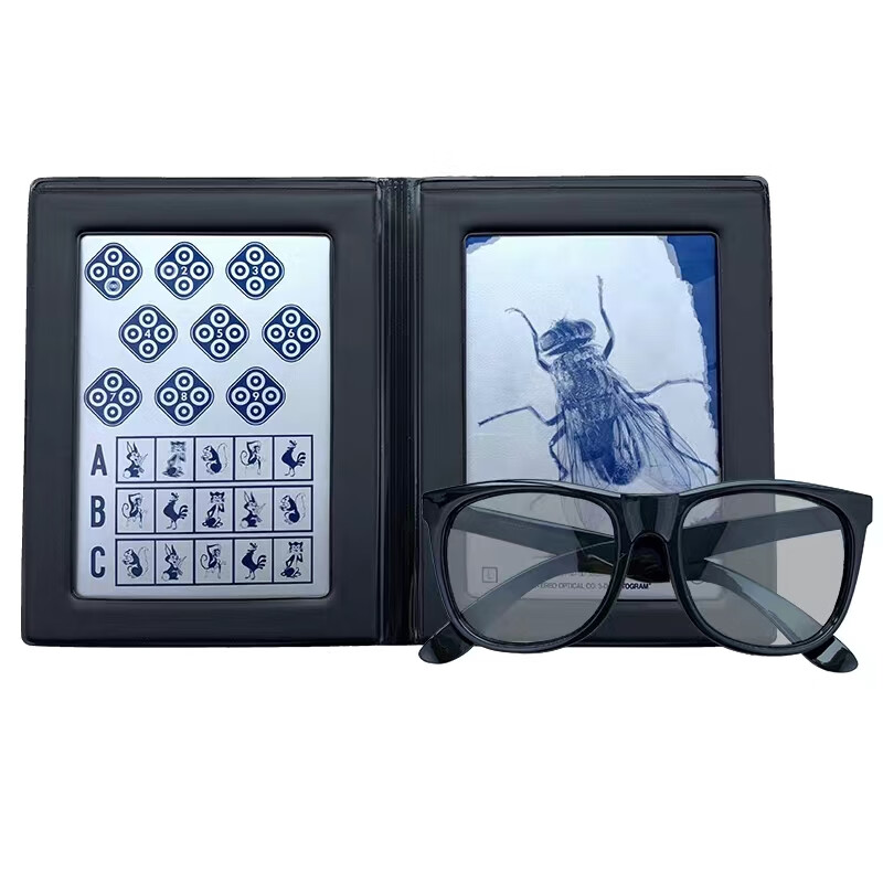 titmus立体视觉检测图 苍蝇图 蝴蝶图随机点图偏振立体视觉检测图