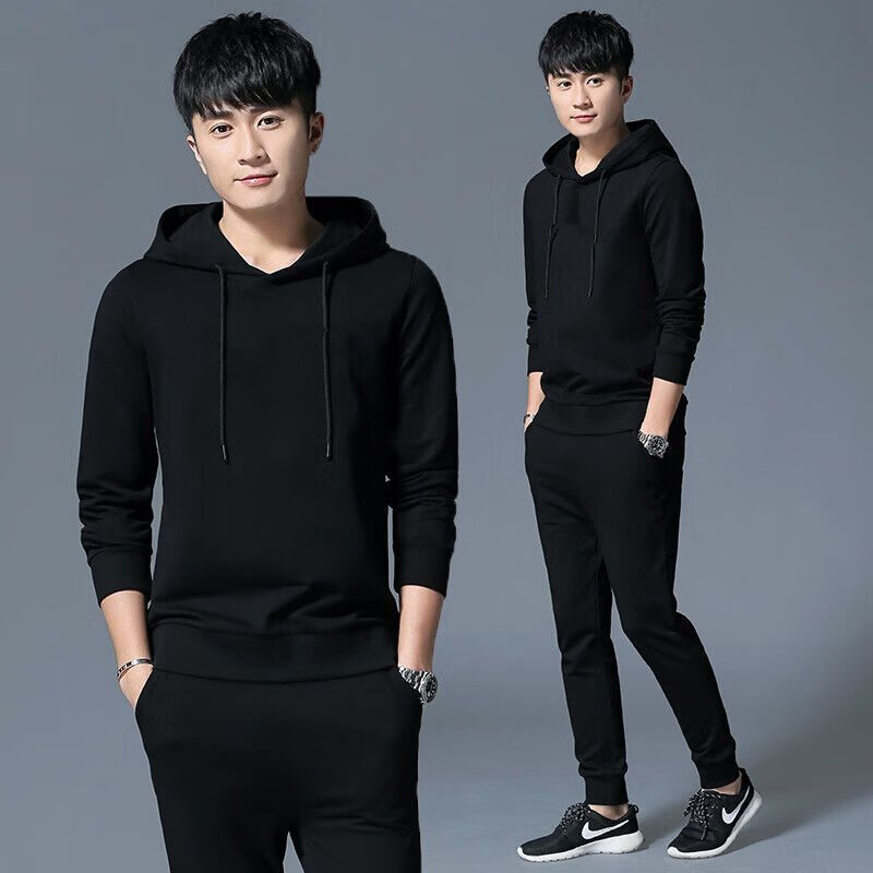 黑色卫衣裤子(套装) m