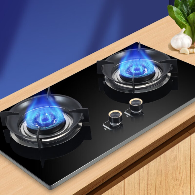 荣胜750大面板天然气灶5.2KW大火力家用燃气灶天然气双灶台嵌两用灶一级能效猛火灶具天然气灶 天然气