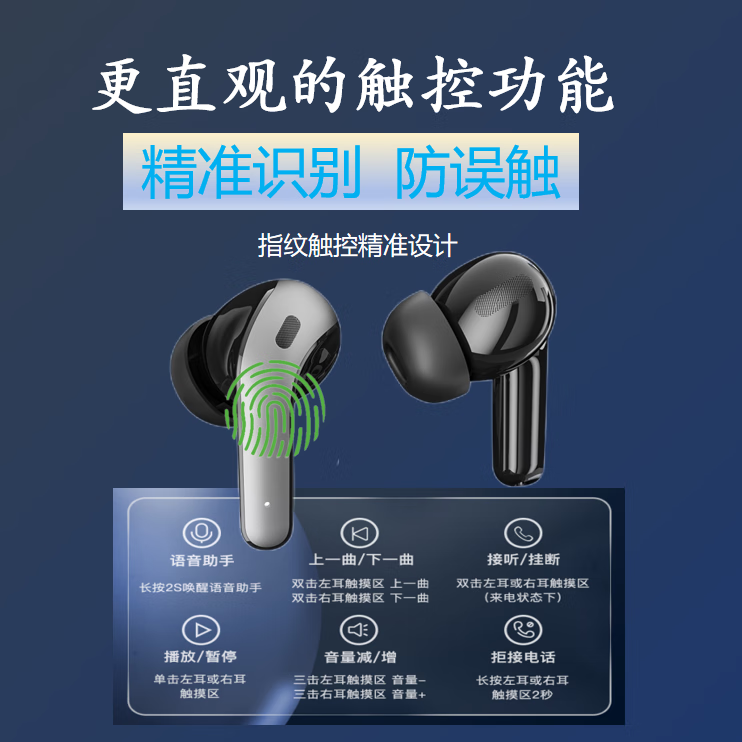 SEWIN无线蓝牙耳机入耳式HIFI音质智能降噪高清通话运动商务高端高品质音乐手机笔记本通用 黑色