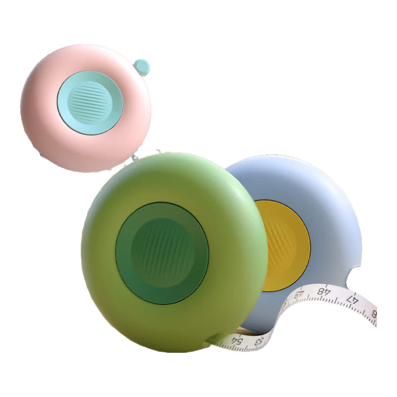 得力（deli）2m迷你可爱皮卷尺 可伸缩便携量衣皮卷尺 测量身高/三围/腰围 TT102蓝色