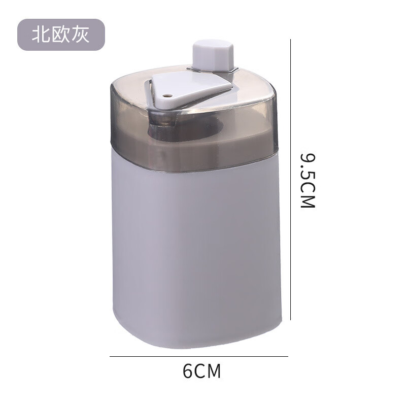牙簽盒創(chuàng)意自動牙簽瓶家用高檔按壓式牙簽罐便攜隨身用牙簽筒 北歐灰1個