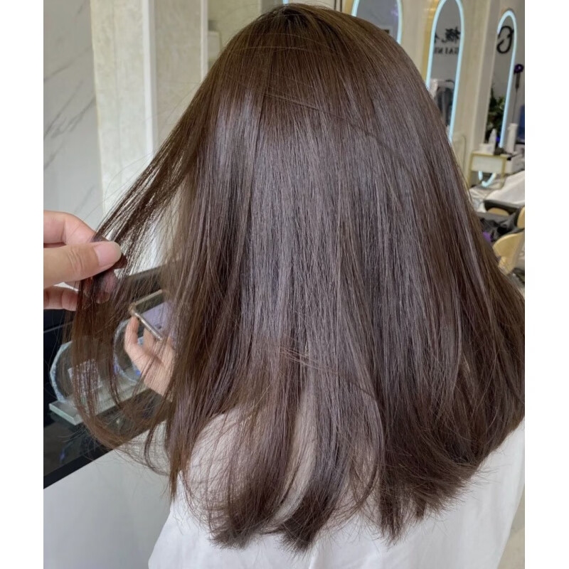 dinofen官方优品奶茶灰棕色染发剂2023流行色奶茶粉棕色染发膏 550茶