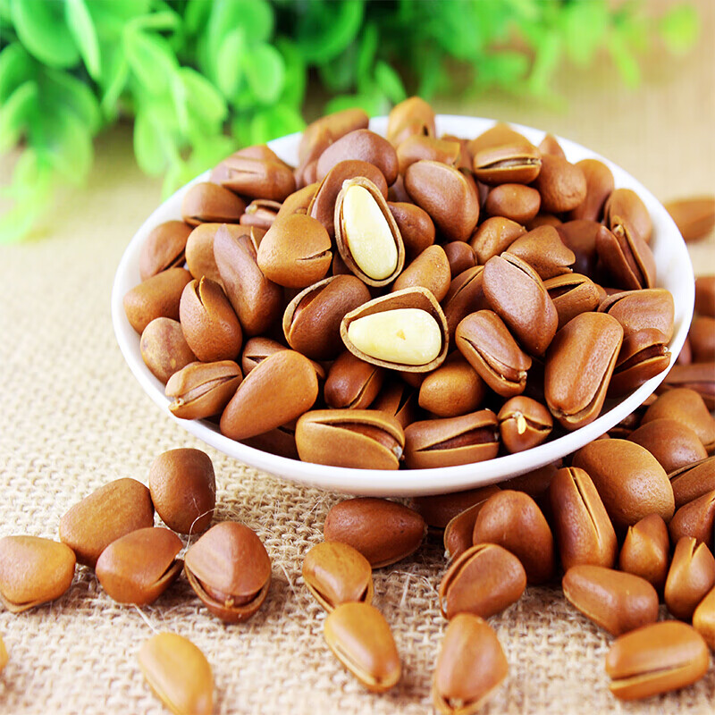 松子王散装颗粒500g坚果零食手剥原味东北长白山松子 特大松子王500g