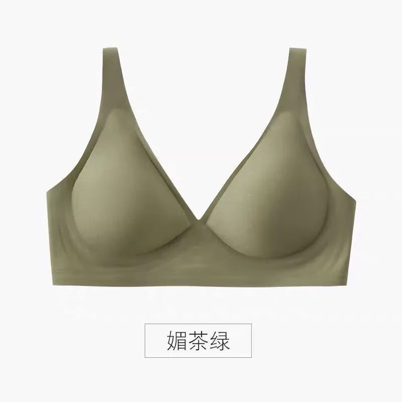 mms)轻奢素微商肌果冻无痕条内衣女无钢圈深v聚拢舒适透气性感薄文胸