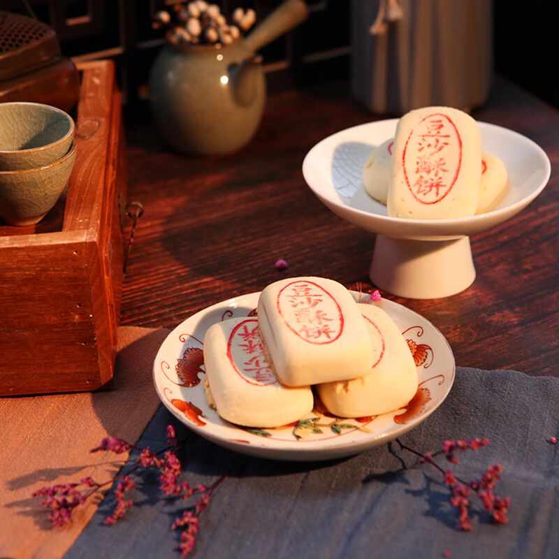 桂顺斋豆沙酥中华天津传统糕点清真红豆沙酥饼400g休闲零食 400g 豆沙