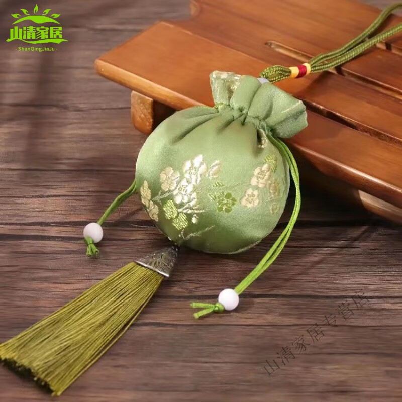 重阳节茱萸香囊香包手工diy材料包古风空袋刺绣荷包汉服香袋diy 绿色