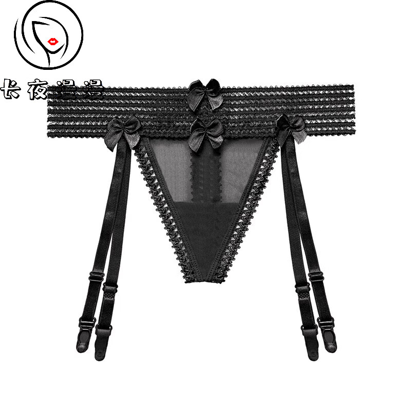 吊带袜蕾丝美腿显长透视诱惑过膝黑丝长筒吊袜带床上情趣用品夫妻情调
