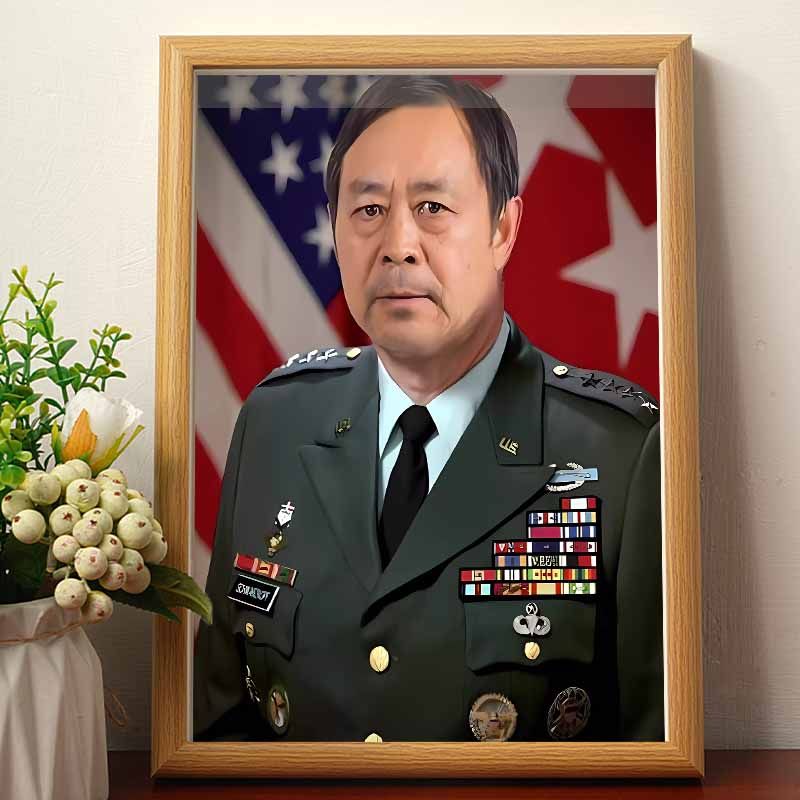 smvp马保国五星上将肖像画搞笑挂画马老师桌面摆件装饰画送朋友礼物潮