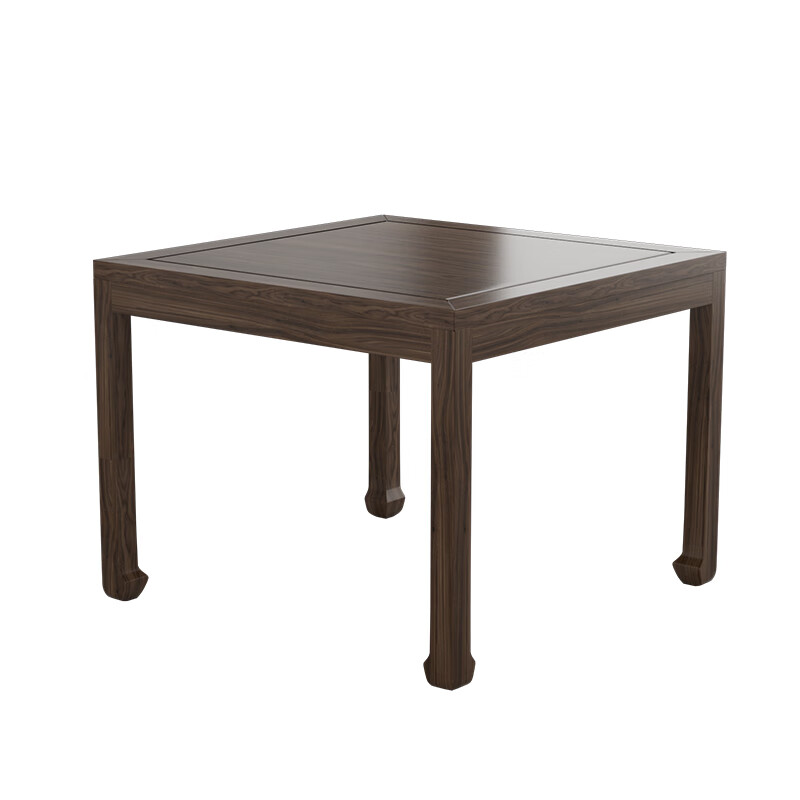 麦室掼蛋专用桌椅新中式八仙桌实木正方形四方桌打棋牌组合黑胡桃木餐